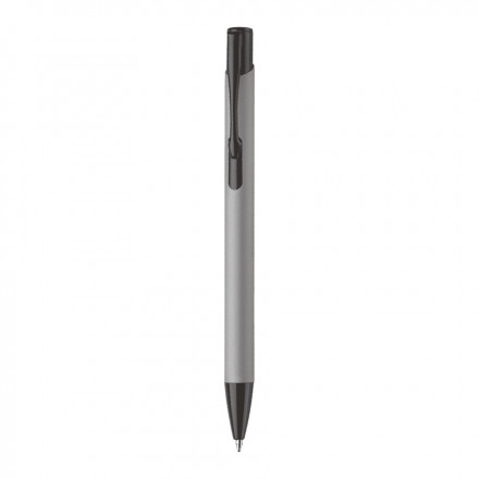 STYLO PUBLICITAIRE EN ALUMINIUM 'BLACK SOFT' - gris