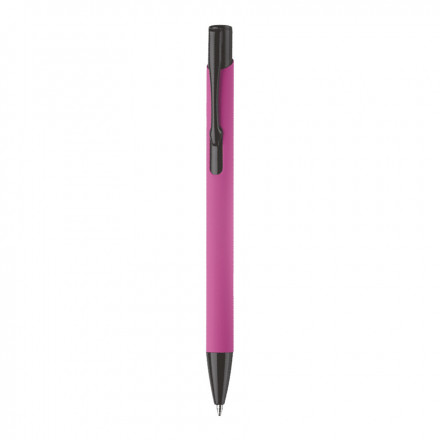 STYLO PUBLICITAIRE EN ALUMINIUM 'BLACK SOFT' - rose