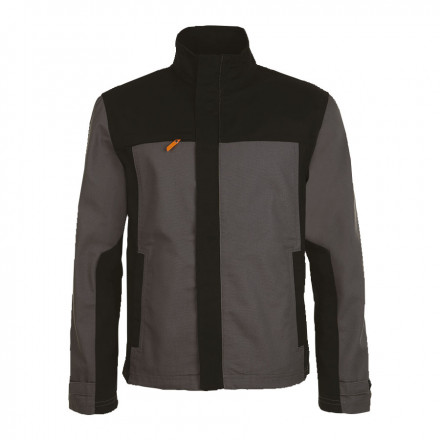 BLOUSON BICOLORE PERSONNALISABLE PRO HOMME 'IMPACT PRO' - gris foncé/noir