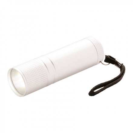 LOT DE 100 LAMPES TORCHES COB PUBLICITAIRES 'LUZIA' - argenté