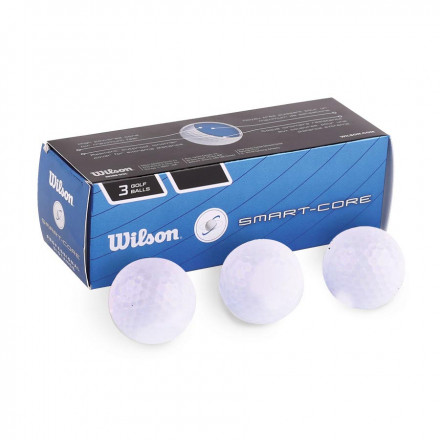 LOT DE 3 BALLES DE GOLF PERSONNALISÉES WILSON® 'SMART CORE' - blanc