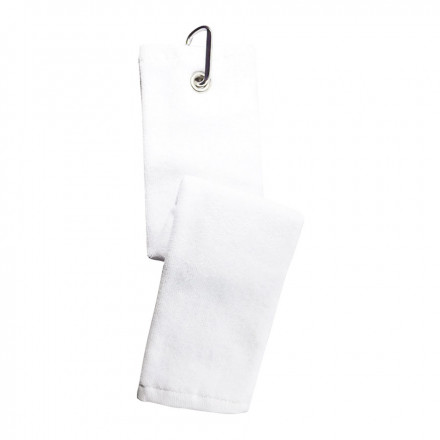 SERVIETTE DE GOLF EN VELOURS PUBLICITAIRE 'LUANA' - blanc