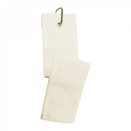 SERVIETTE DE GOLF EN VELOURS PUBLICITAIRE 'LUANA' - beige