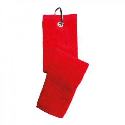 SERVIETTE DE GOLF EN VELOURS PUBLICITAIRE 'LUANA' - rouge