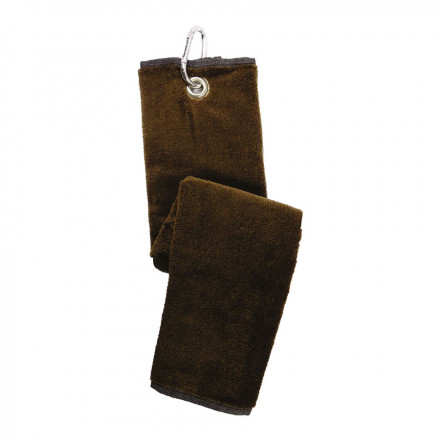 SERVIETTE DE GOLF EN VELOURS PUBLICITAIRE 'LUANA' - marron
