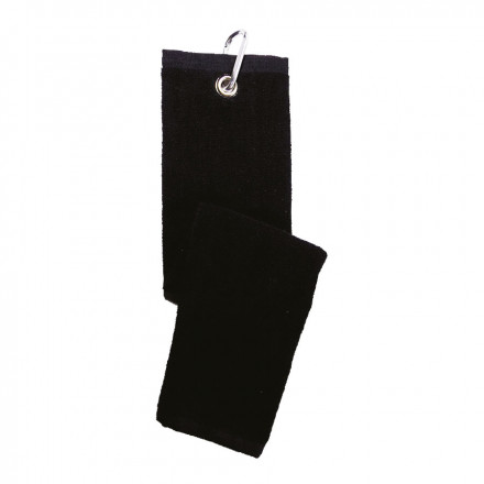 SERVIETTE DE GOLF EN VELOURS PUBLICITAIRE 'LUANA' - noir