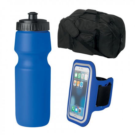 LOT 50 BRASSARDS 'RUSH' + 50 GOURDES 'BOGLIA' + 1 SAC DE SPORT 'PAMPA' OFFERT - bleu