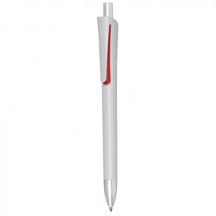 STYLO À BILLE PUBLICITAIRE 'GOLBI' - blanc/rouge