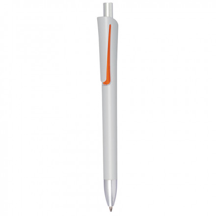 STYLO À BILLE PUBLICITAIRE 'GOLBI' - blanc/orange