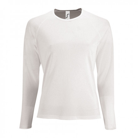 T-SHIRT SPORT MANCHES LONGUES PERSONNALISÉ FEMME 'KOURY' 140 GR/M² BLANC - blanc