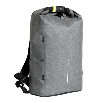 SAC À DOS ANTIVOL POUR ORDINATEUR PERSONNALISABLE XDDESIGN® 'BOBBY URBAN LITE' - gris