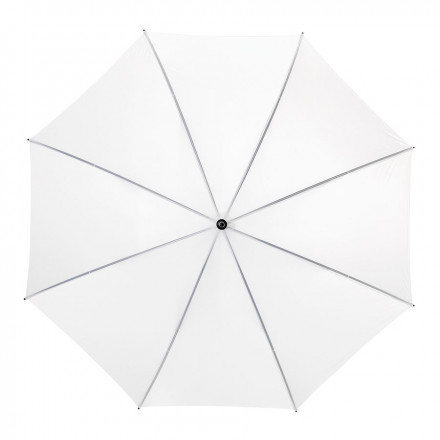 PARAPLUIE PERSONNALISÉ MANCHE DROIT AUTOMATIQUE EN QUADRICHROMIE 'BELLSHILL' - blanc
