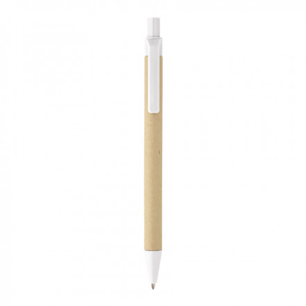 STYLO PERSONNALISABLE EN CARTON 'AMOSIS' - blanc