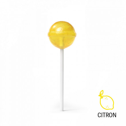 LOT DE 100 SUCETTES BOULES PUBLICITAIRES 'CHIPY' - citron