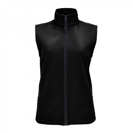 BODYWARMER SOFTSHELL FEMME PROMOTIONNEL 'RACE BW' - noir