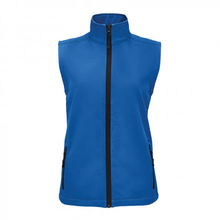 BODYWARMER SOFTSHELL FEMME PROMOTIONNEL 'RACE BW' - bleu royal