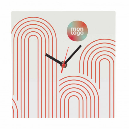 HORLOGE MURALE PUBLICITAIRE 'TIMY' - blanc