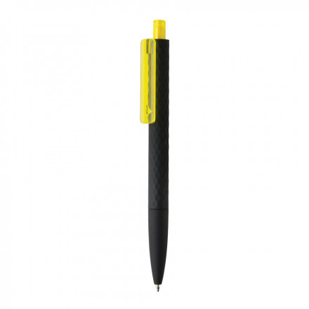 STYLO SOFT TOUCH PERSONNALISE 'RIYA BLACK' - jaune