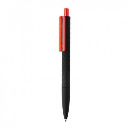 STYLO SOFT TOUCH PERSONNALISE 'RIYA BLACK' - rouge