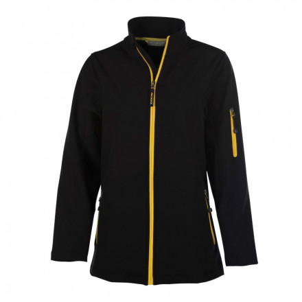 SOFTSHELL FEMME PEN DUICK® 'ATLANTIC' - noir/jaune