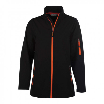 SOFTSHELL FEMME PEN DUICK® 'ATLANTIC' - noir/orange