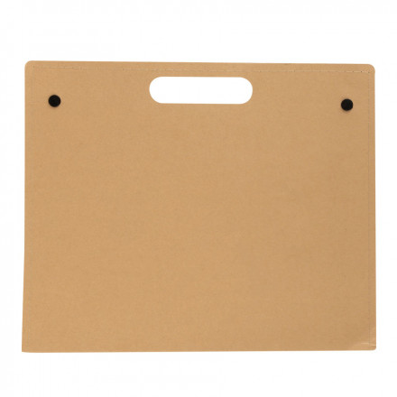 PORTE-DOCUMENTS EN CARTON AVEC STYLO RECYCLÉ 'ALBERTA' - naturel