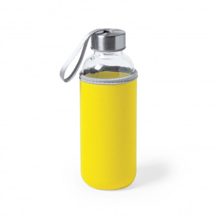 BOUTEILLE EN VERRE PERSONNALISABLE 'MALDEN' - jaune