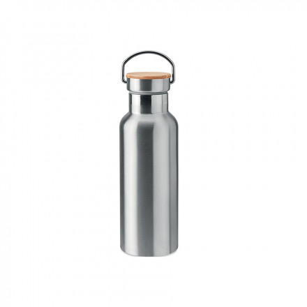 BOUTEILLE ISOTHERME PERSONNALISABLE 'HOLLY' - argenté