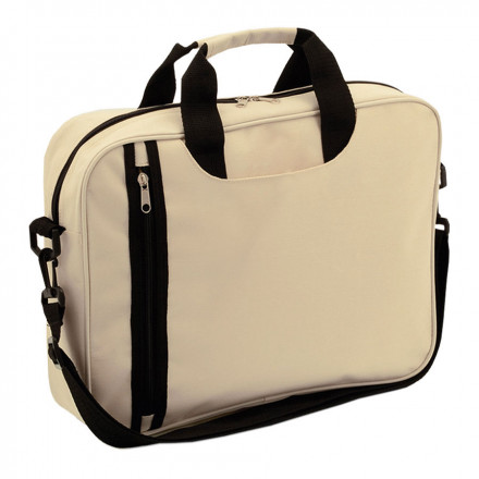 SACOCHE PORTE-DOCUMENTS PERSONNALISÉE 'LINCOLN - beige