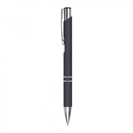 STYLO PUBLICITAIRE EN ALUMINIUM 'OLEG SOFT' - noir