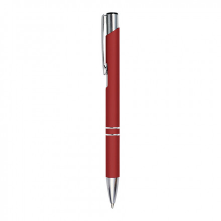 STYLO PUBLICITAIRE EN ALUMINIUM 'OLEG SOFT' - rouge