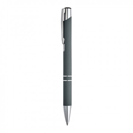 STYLO PUBLICITAIRE EN ALUMINIUM 'OLEG SOFT' - gris foncé