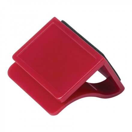 CACHE-CAMERA PERSONNALISABLE AVEC NETTOYEUR D'ÉCRAN 'FENCE' - rouge