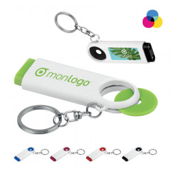 PORTE-CLÉS LAMPE JETON 'PUSH'