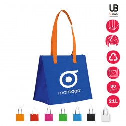 SAC SHOPPING PUBLICITAIRE BICOLORE 'BARCELONA' 80 GR/M²