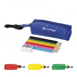 TROUSSE PERSONNALISABLE AVEC 8 CRAYONS DE COULEUR 'MIMI'