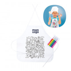 TABLIER A COLORIER PUBLICITAIRE AVEC 5 FEUTRES 'ALIZÉE'