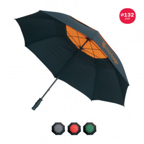 PARAPLUIE MANCHE DROIT GOLF TEMPÊTE PUBLICITAIRE 'FINDHORN'