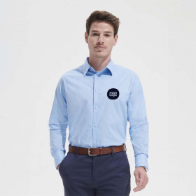 CHEMISE PERSONNALISÉE HOMME MANCHES LONGUES 'BRIGHTON' 140 GR/M²
