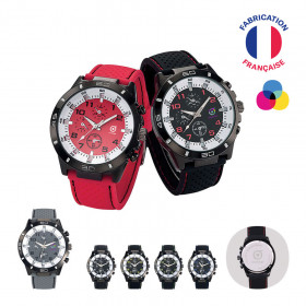 MONTRE PUBLICITAIRE ANALOGIQUE MIXTE 'TURBO'