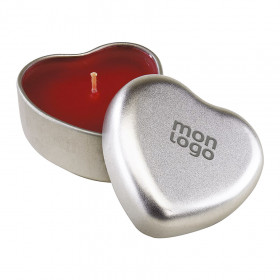 BOUGIE PROMOTIONNELLE 'COEUR' PARFUM VANILLE