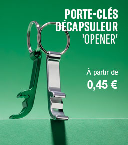 Porte-cl&eacute;s avec d&eacute;capsuleur int&eacute;gr&eacute; - objetrama